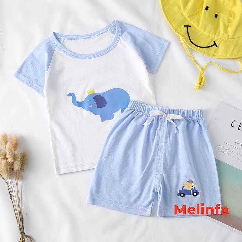 Bộ quần áo trẻ em, set bộ đồ cotton trẻ em bé trai và bé gái ngắn tay quần short mã VABD0125