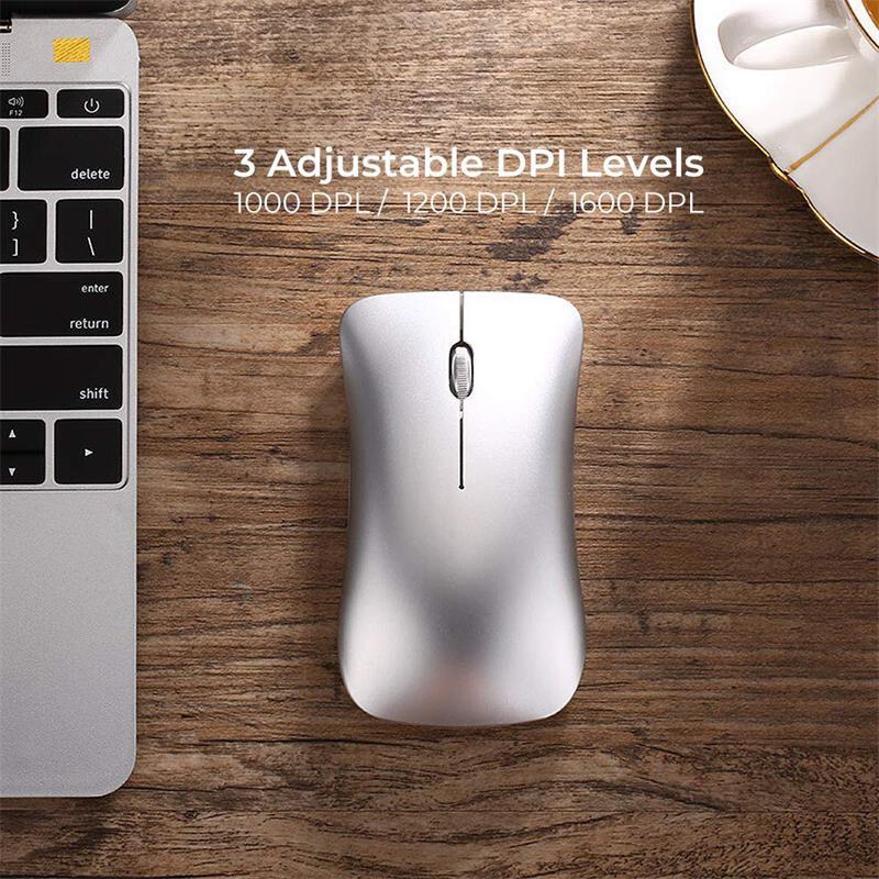 PM9 Hợp Kim Nhôm Chuột Không Dây Sạc Yên Tĩnh Văn Phòng Trò Chơi Dễ Thương Cho MacBook ASUS Lenovo Laptop
