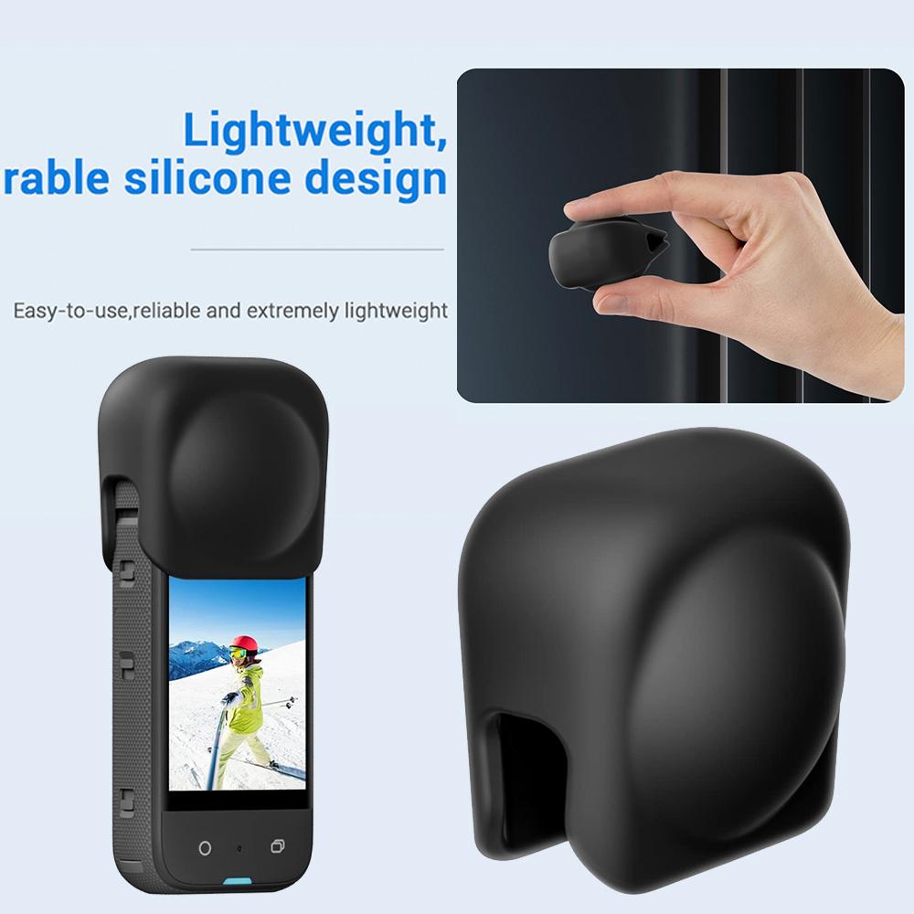 Insta360 X3 Ống Kính Silicone Bảo Vệ Cho Insta 360 X3 Ống Kính Máy Ảnh Bụi Linh Hoạt Nắp Mềm Chống Trầy Xước Phụ Kiện