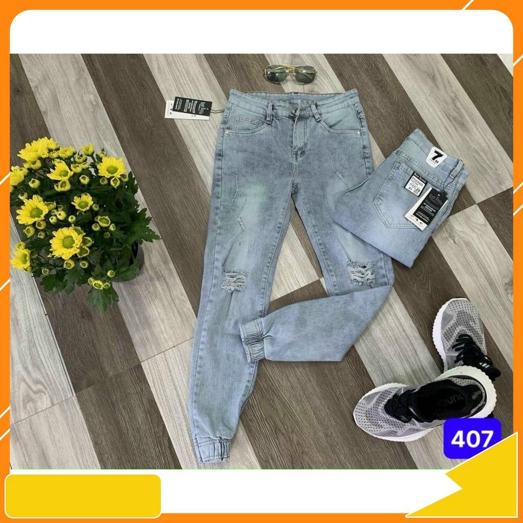 Quần Jean Jogger Nam Ống Bó   Quần Rin Bò Cao Cấp Phong Cách Co giãn GH177