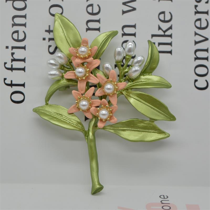 Cài áo thời trang hình hoa 3D phối ngọc chai nước ngọc dễ thương GC205