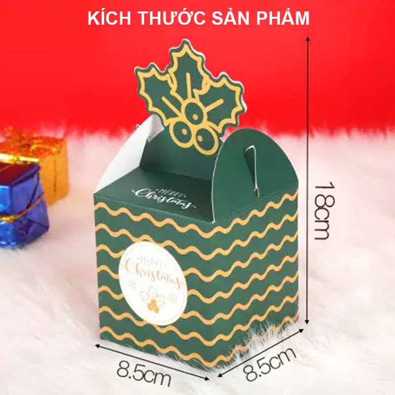 Hộp quà Noel, Hộp quà giấy Giáng Sinh nắp hộp hình 3D nhiều màu sắc tươi sáng đáng yêu – SG011