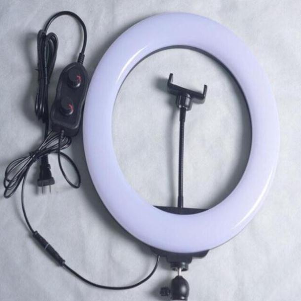 Đèn LiveStream 34cm .Hỗ trợ ánh sáng Chụp Ảnh, Make Up Trang Điểm. 3 Chế Độ Sáng