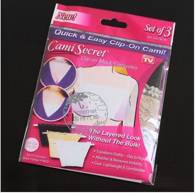 Bộ 3 miếng yếm che áo ngực Cami Secret tiện dụng, 3 màu 3 phong cách, áo lót định hình, áo ngực đa năng