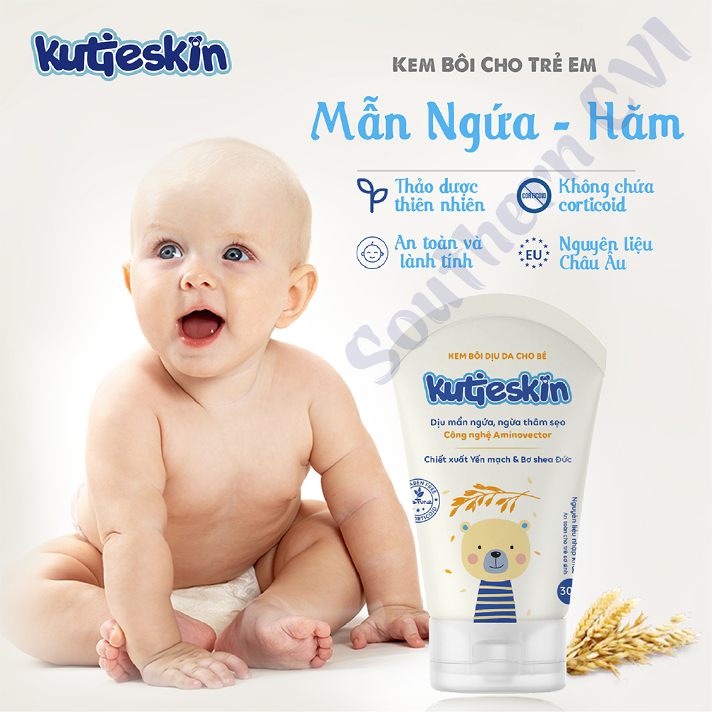 Kutieskin 30G - Kem Mẩn Ngứa, Hăm Tã Cho Bé