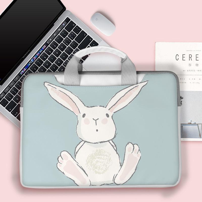 Hoạt Hình Laptop Túi Chống Nước Máy Tính Dành Cho Macbook Air Pro 13 14 15 15.6 16.1 PU Laptop Cầm Tay Cho dell HP Huawei Xiaomi