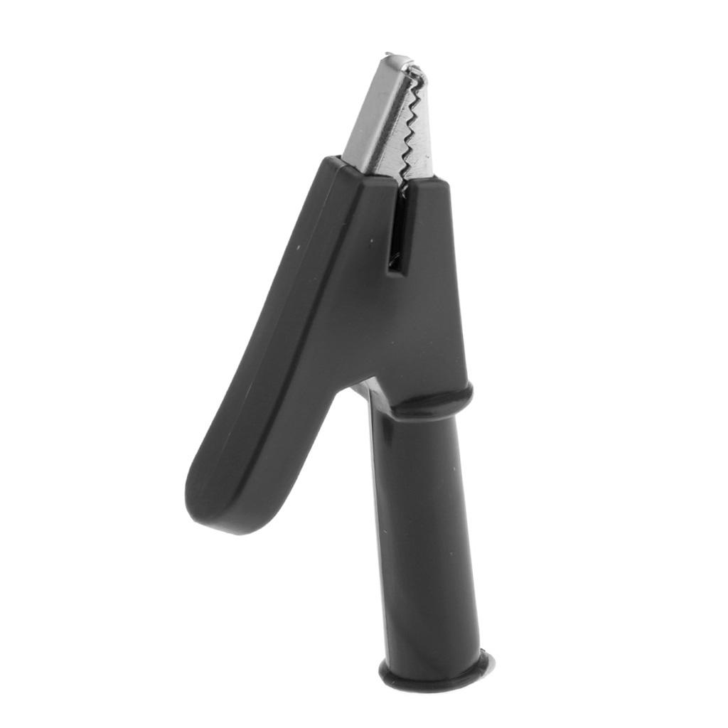 10mm Insulated Electric Alligator Clip Clamp Connector for Test Lead Black