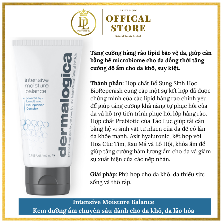 Kem dưỡng ẩm dành cho da khô Dermalogica Intensive Moisture Balance 15ml - 50ml - 100ml