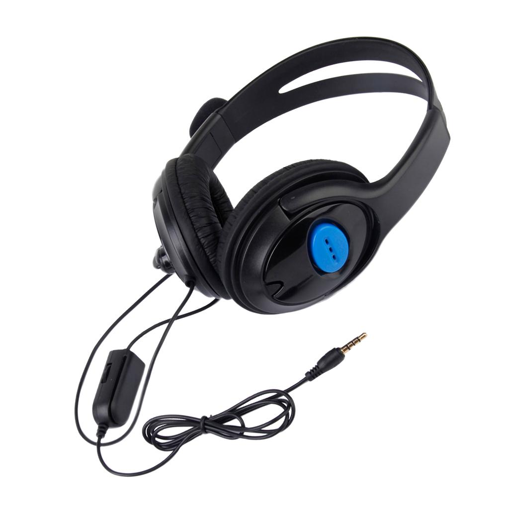 3.5mm Earpiece Stereo Headphone Headset Earphone Mic For  PS4