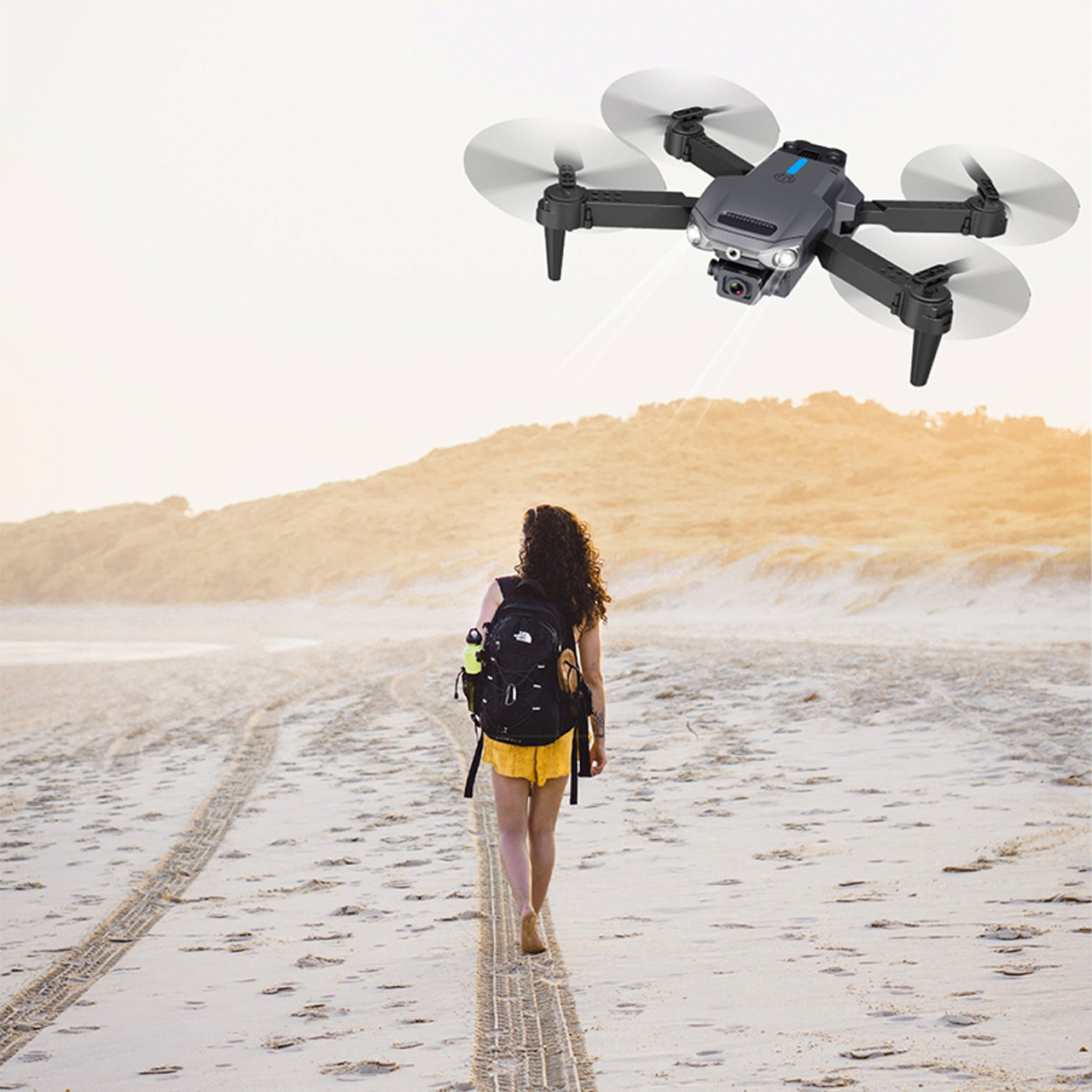 Flycam E88 máy bay điều khiển từ xa camera kép Quadcopter UAV Với Bản Nâng Cấp 720P / 1080P / 4K HD FPV GPS WiFi - Hàng Chính Hãng