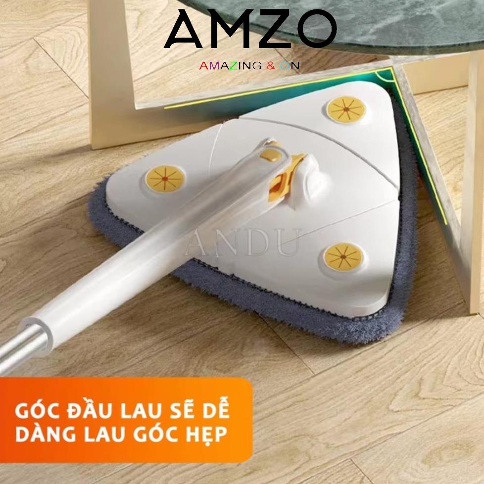 CÂY LAU NHÀ ĐA NĂNG TỰ VẮT ĐA TAM GIÁC, HỖ TRỢ LAU TRẦN NHÀ, CỬA SỔ, SÀN NHÀ, LAU KÍNH XOAY 360 ĐỘ
