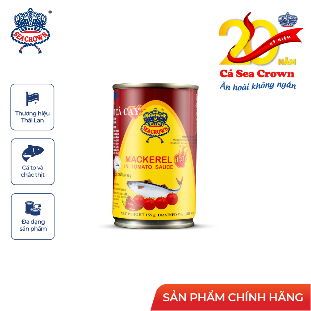 Cá hộp Sea Crown cá Nục sốt cà cay-Thùng 100 lon