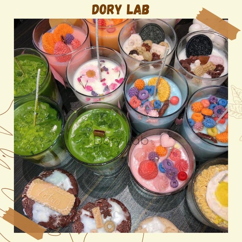 Nến Thơm Ly Mix Topping Nhiều Màu Sắc Tinh Dầu Thiên Nhiên - Dory Lab