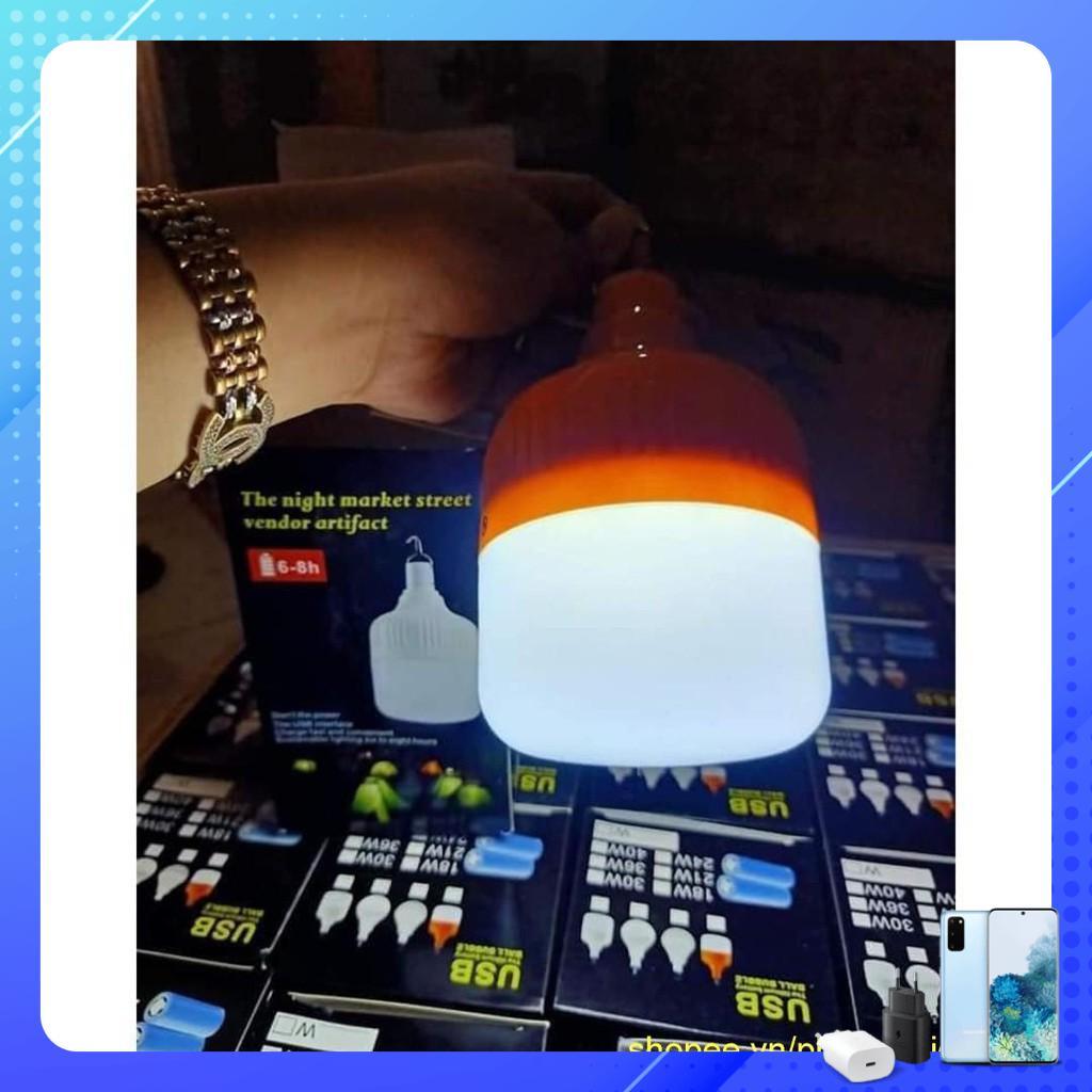 Bóng Đèn Tích Điện LED Thông Minh, Sạc USB.