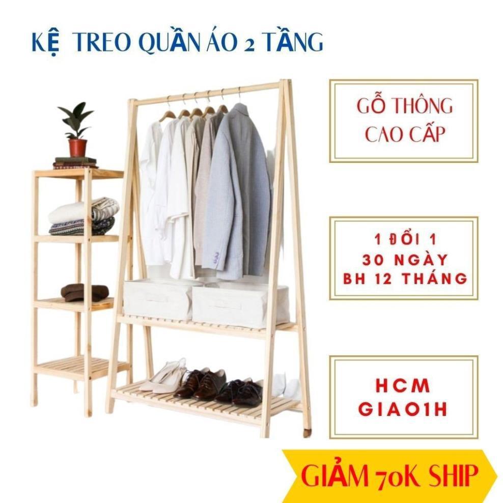 Kệ treo quần áo chữ A 2 tầng - Giá treo quần áo chữ A 2 tầng