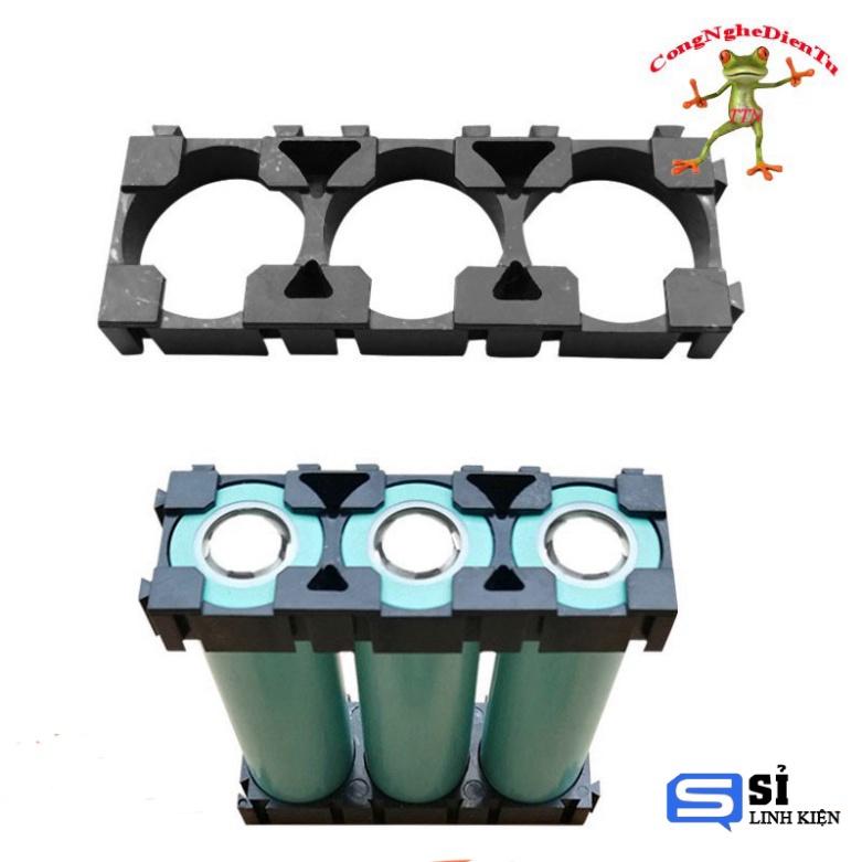 Khung pin giá đỡ pin 18650 Li-ion dạng 3 ngăn lắp ghép