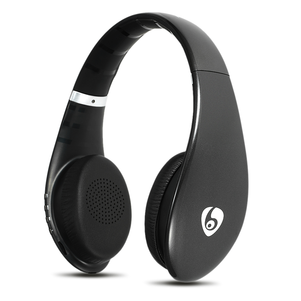 Tai Nghe Ngoài MP3 S66 Âm Thanh Nổi Bluetooth 4.1 Thẻ TF Mic Màu Hồng Đen