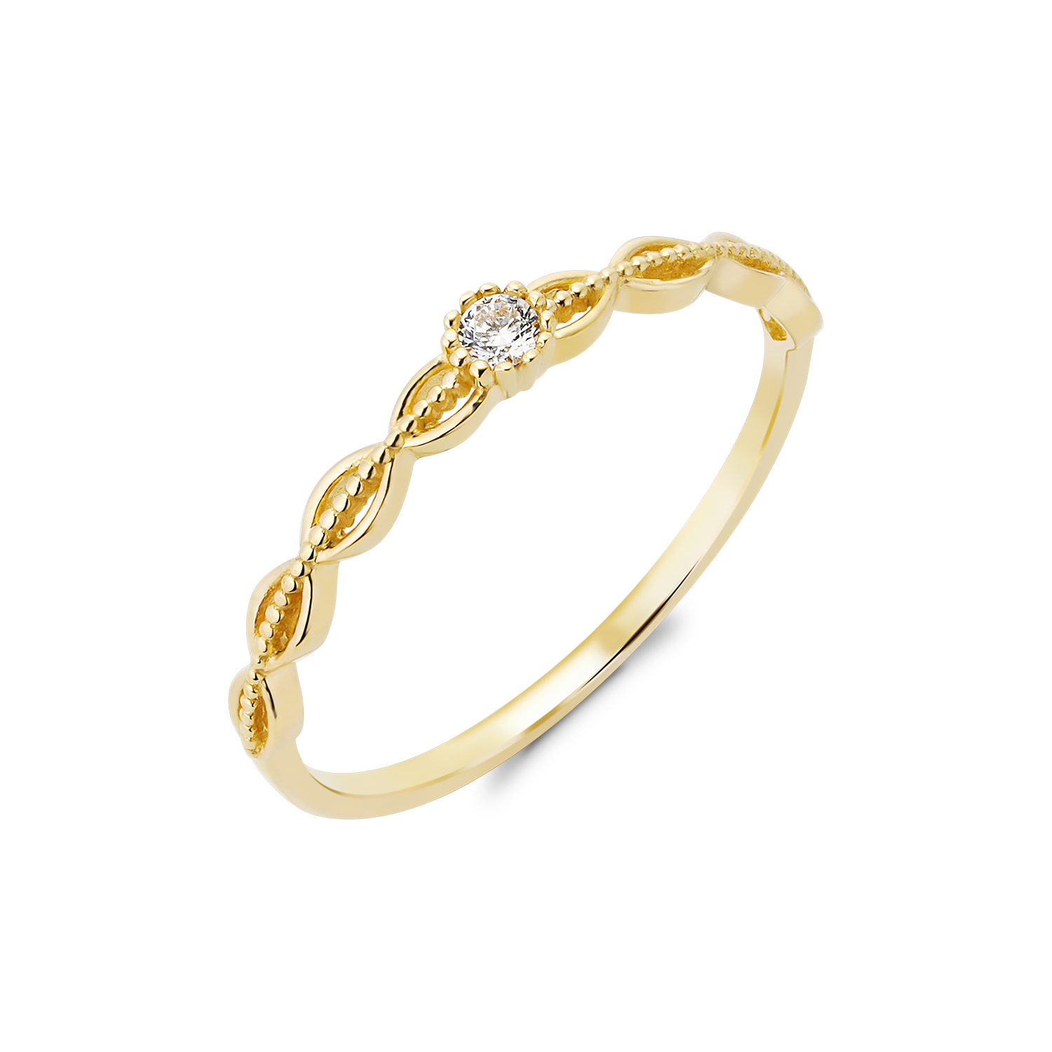 Nhẫn Nữ Vàng Tây 14k NLF427 Huy Thanh Jewelry