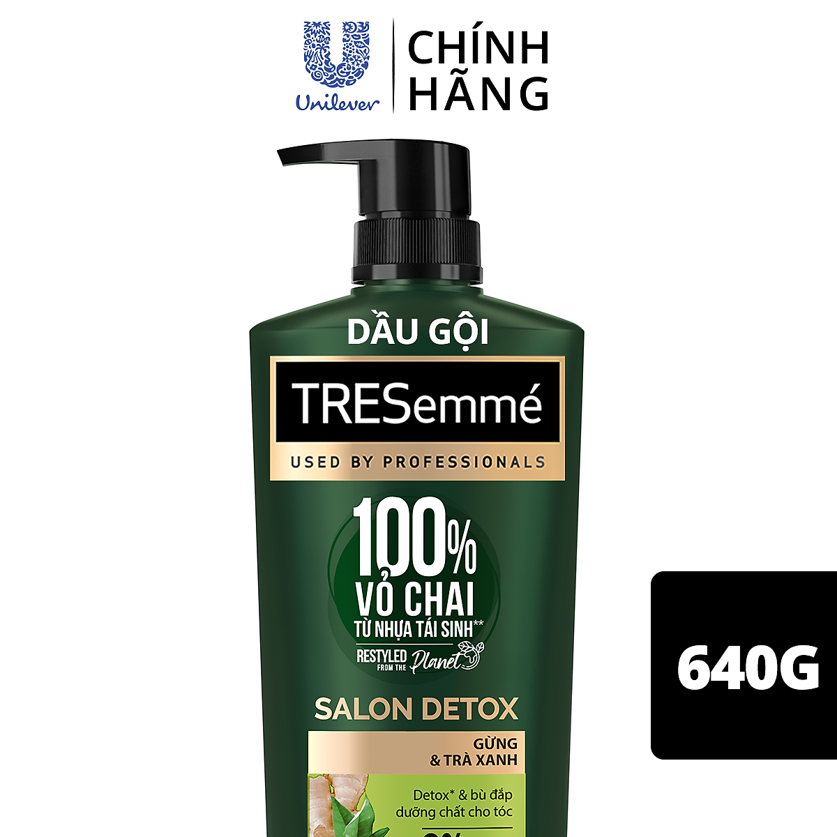 Dầu Gội Tresemmé Salon Detox Gừng Và Trà Xanh Detox Tóc Chắc Khoẻ