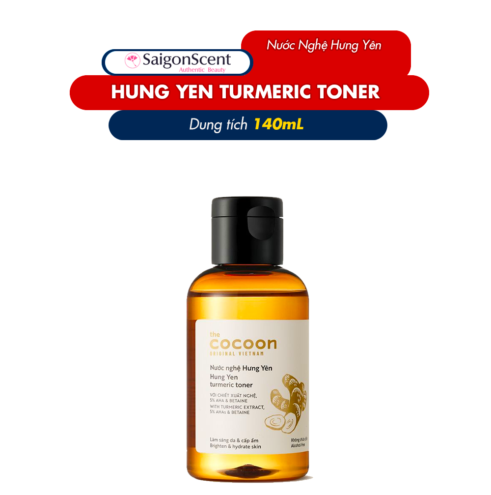 Nước cân bằng Nghệ The Cocoon Original Turmeric Hung Yen Toner 140mL