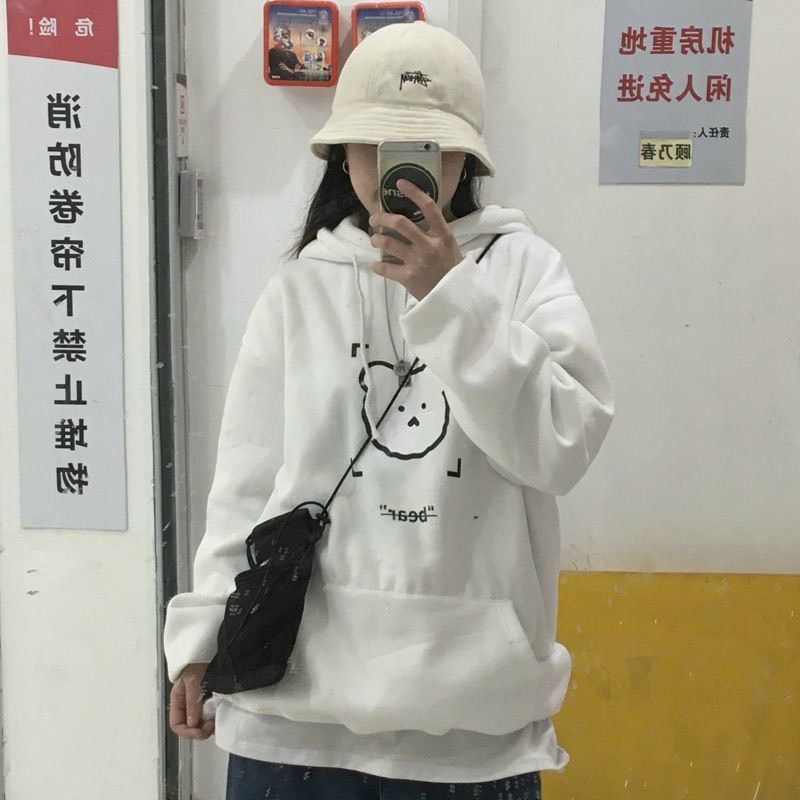 áo hoodie nữ form rộng áo hoodie mũ áo hoodie không mũ hoodie zip Áo Khoác Nam nữ Dáng Rộng Có Nón Trùm Phong Cách Đường Phố, áo khoác hoodie hình gấu