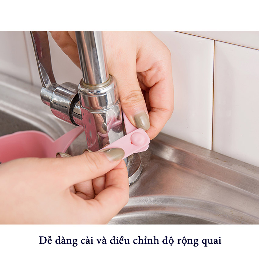 Giỏ đựng đồ rửa chén bát đa năng NASI bằng nhựa dẻo bền chắc có quai treo để ở bồn rửa chén hoặc treo móc trên tường