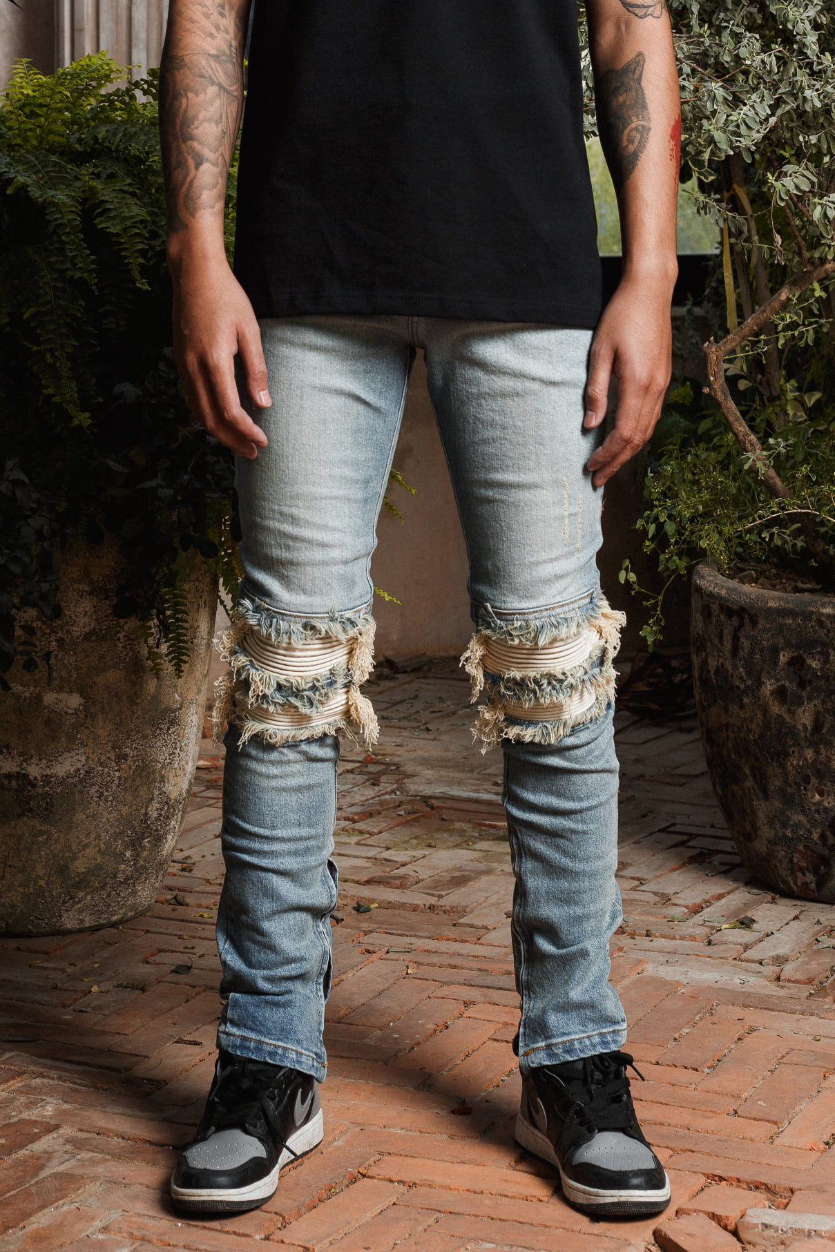 Quần jean nam MIKENCO DISTRESSED JEANS BLUE