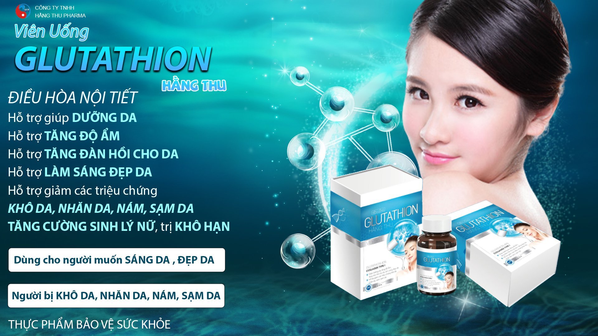 Viên uống Glutathion HT điều hòa nội tiết tố 