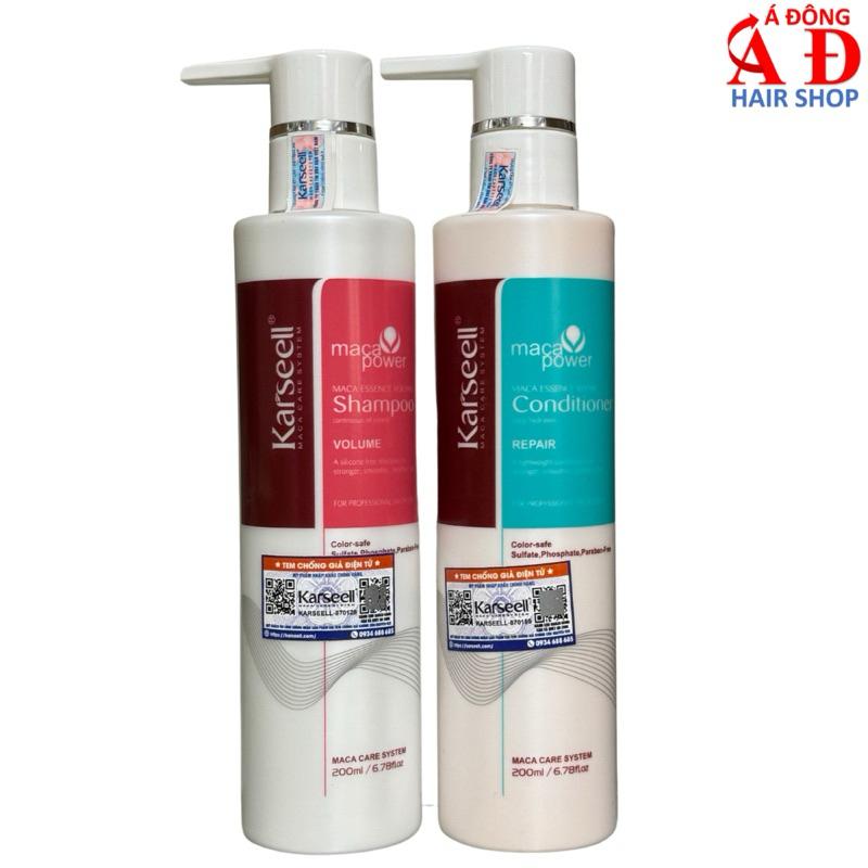 Bộ Dầu Gội Xả KARSEELL Volume Repair Phục Hồi Mềm Mượt Làm Phồng Tóc Cặp Bé 200ML