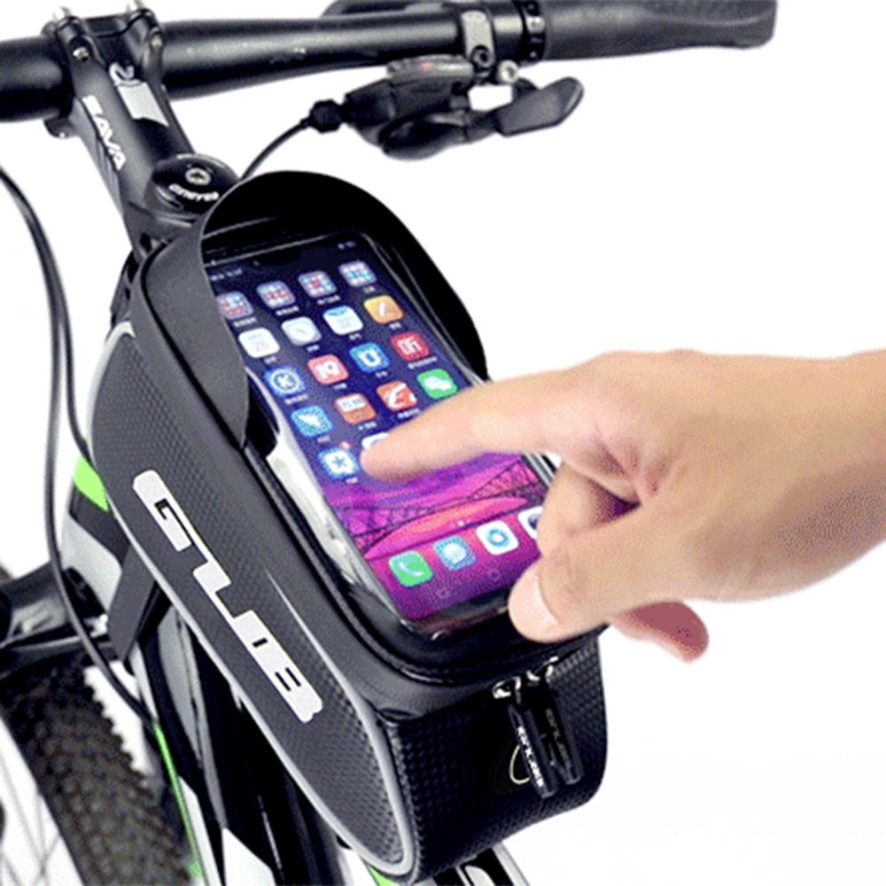 cTúi đựng đồ gắn khung xe đạp GUB chất liệu polyester cao cấp chống thấm nươc, cửa sổ TPU màn hình cảm ứng cho điện thoại di động