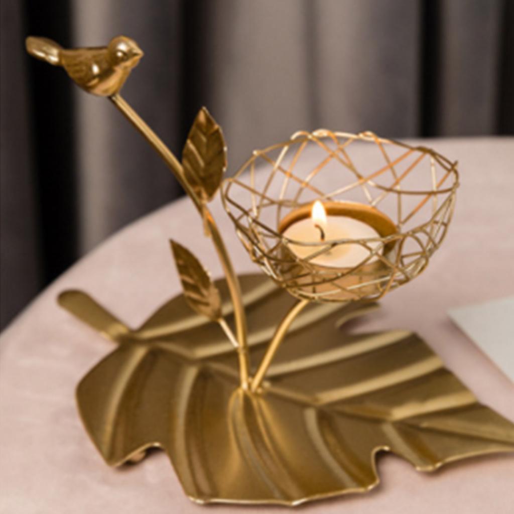 Romantic Leaf Votive  Candle Holder Tealight Candle Holder Wedding Decor