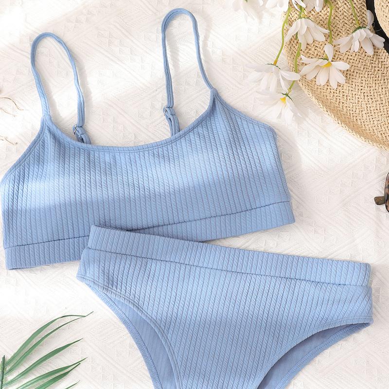 Cao Cấp Gợi Bikini Đồ Bơi Nữ 2021 Chắc Chắn Biquini Đẩy Lên Đồ Bơi Tam Giác Bikini Gân Đồ Tắm Mujer "Đi Biển