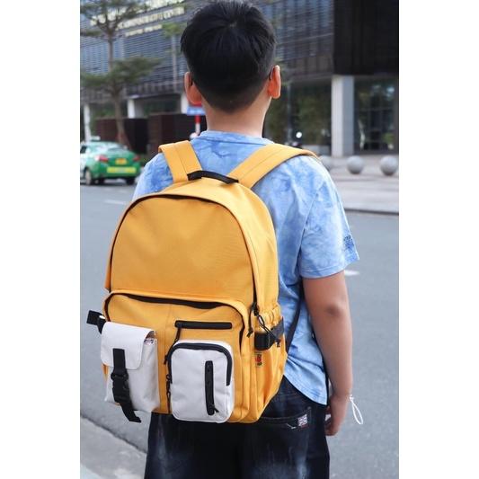 Balo học sinh, sinh viên thời trang unisex với chất dù cao cấp nhẹ bền - BOM