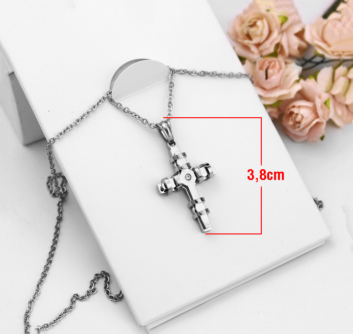 Dây chuyền Thánh giá may mắn ver9 MDC026 Không đen không rỉ sét