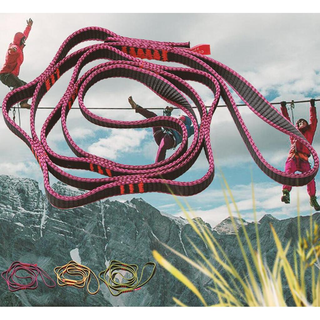 Daisy Chain Rope Looped Strong Straps 22 kN Climbing Nylon Daisy Chains Lanyard 43 Inches for Rock Climbing Tree Aborist Caving