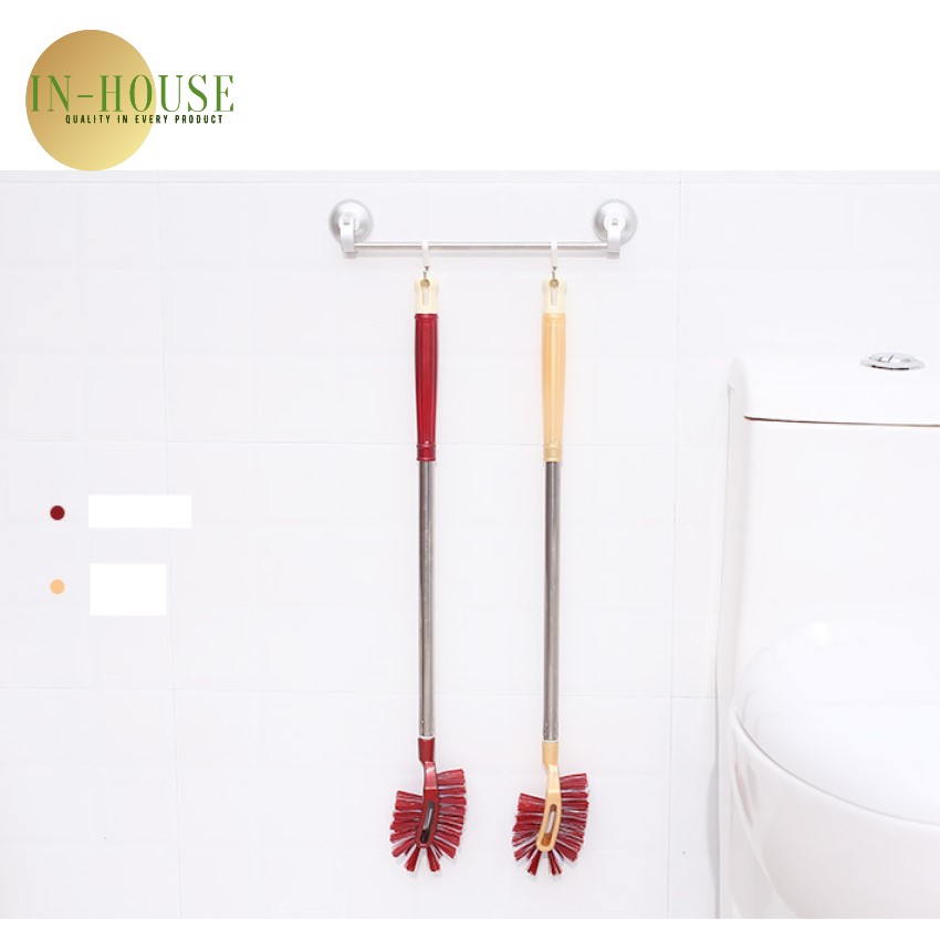 Cọ toilet, bàn chải chà sàn 2 mặt cán inox