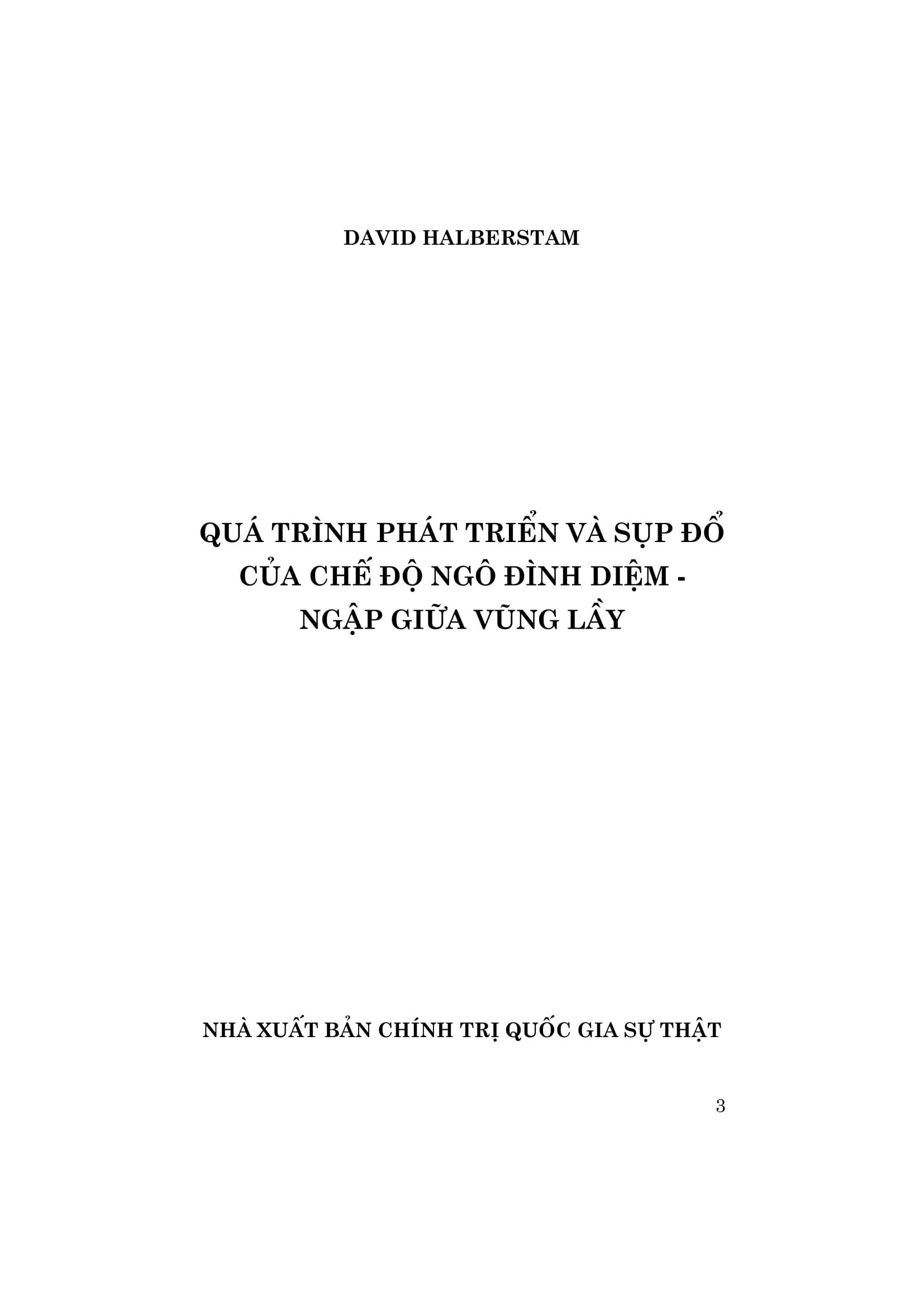 Sách - Quá Trình Phát Triển Và Sụp Đổ Của Chế Độ Ngô Đình Diệm - Ngập Giữa Vũng Lầy