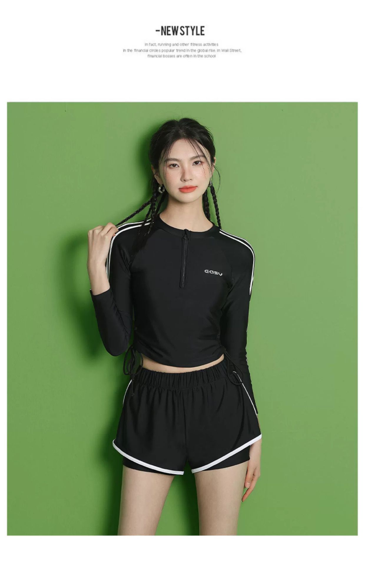 Bộ đồ bơi nữ kéo khoá ,áo tắm biển dài tay quần short chất thun lạnh xịn xò
