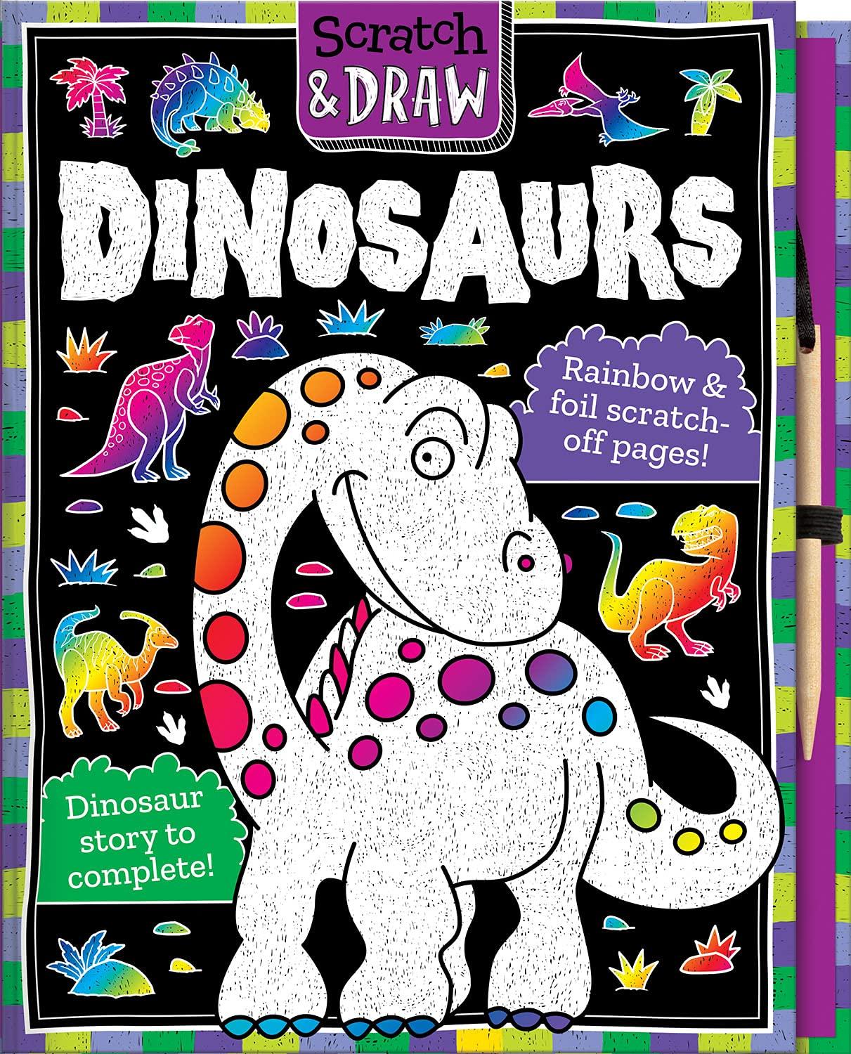 Sách ngoại văn: Scratch &amp; Draw - Dinosaurs