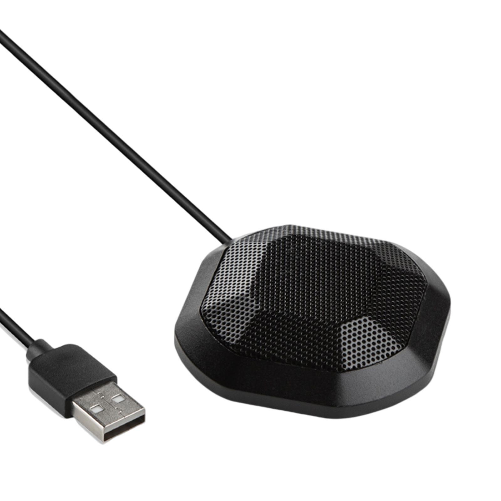 Wired USB2.0 Touch Mute Switch Built-in Microphone 360° Omnidirectional Stereo, Noise Reduction Plug and Play