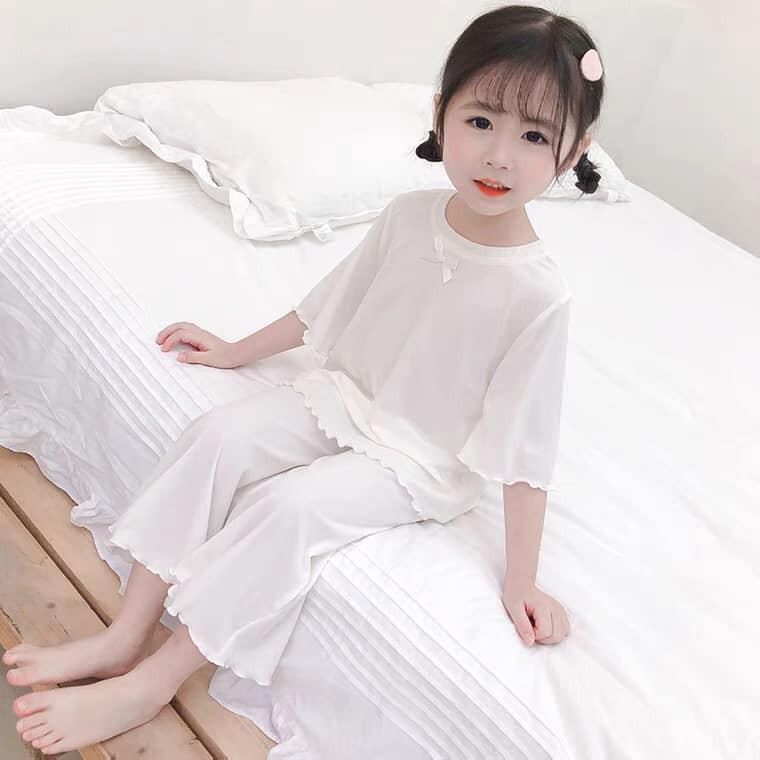 Đồ Ngủ Cho Bé Gái, Bộ Ngủ Bé Gái Size 8-28Kg Chất Lụa BiBo Store