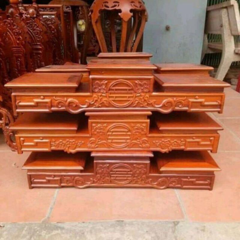Đế tam cấp tam sơn gỗ hương nhiều kích cỡ
