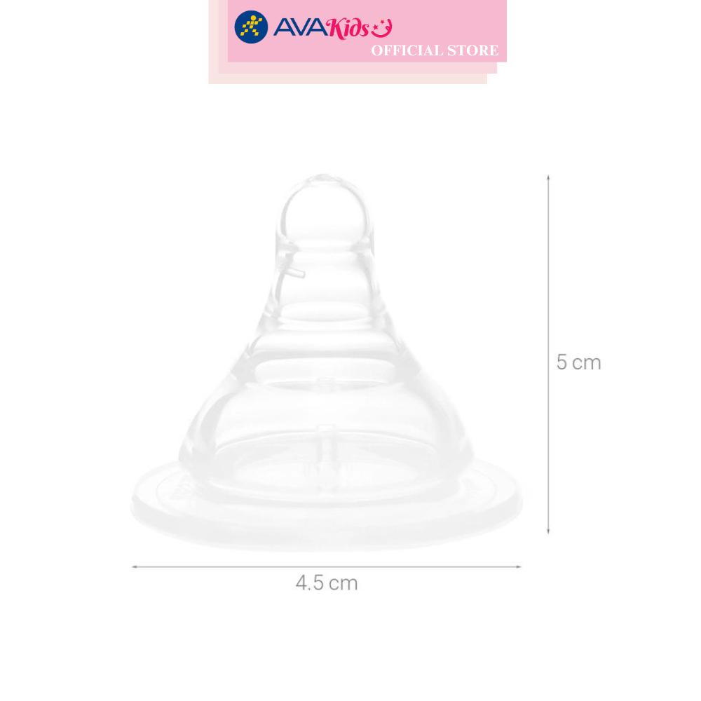 Bộ 2 núm ti Wesser cổ rộng size M (4 - 6 tháng)