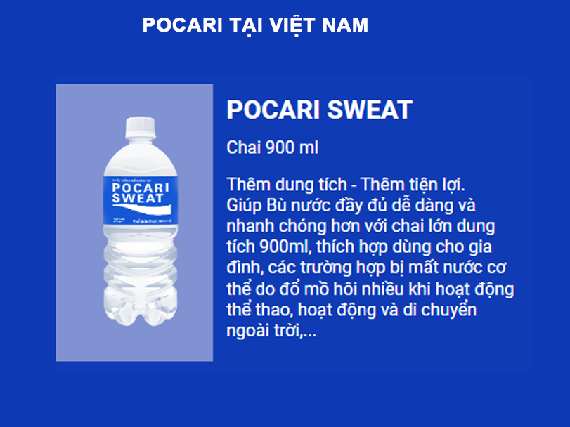 Thức uống bổ sung ion Pocari sweat chai 900ml