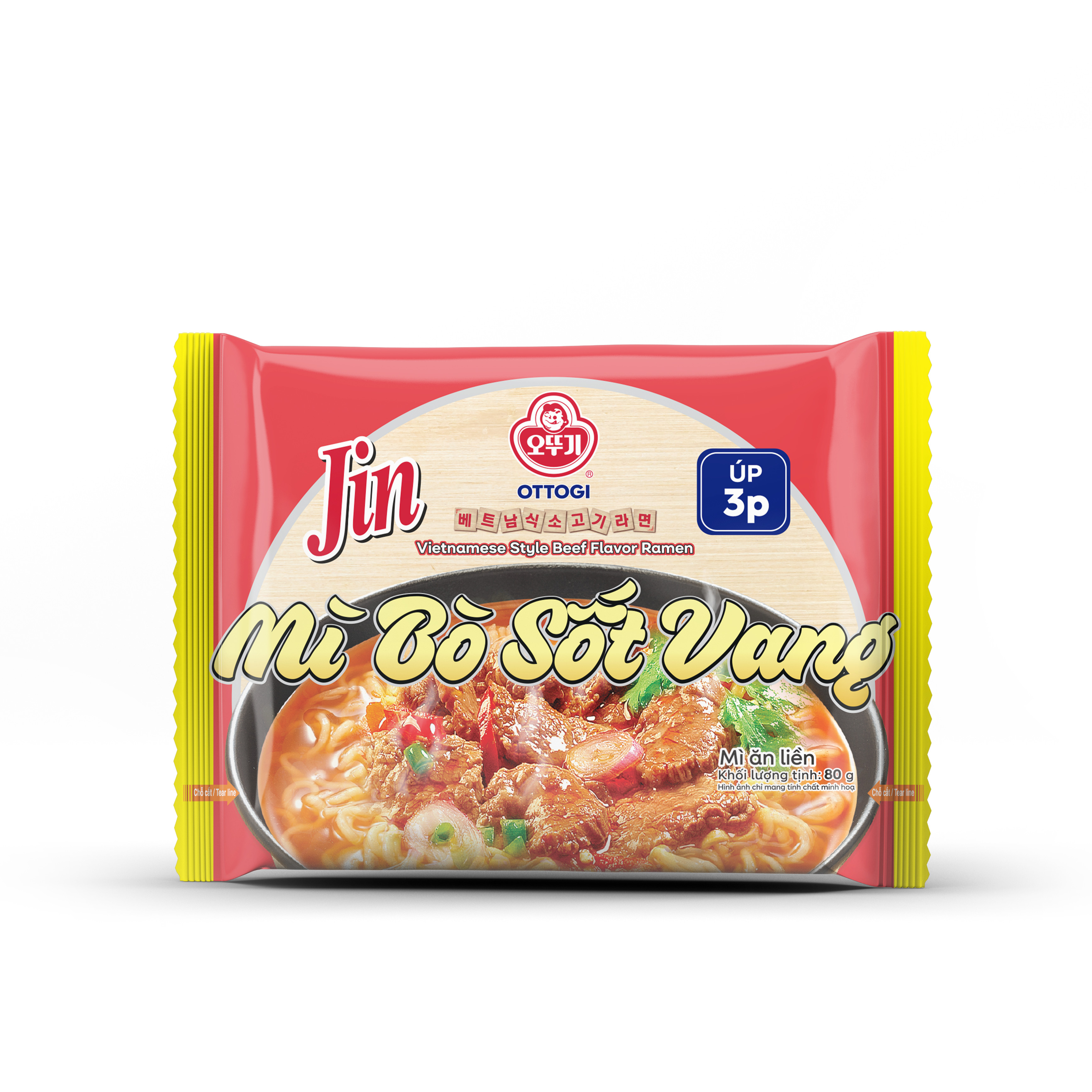 Mì ăn liền Bò Sốt Vang Ottogi 80g