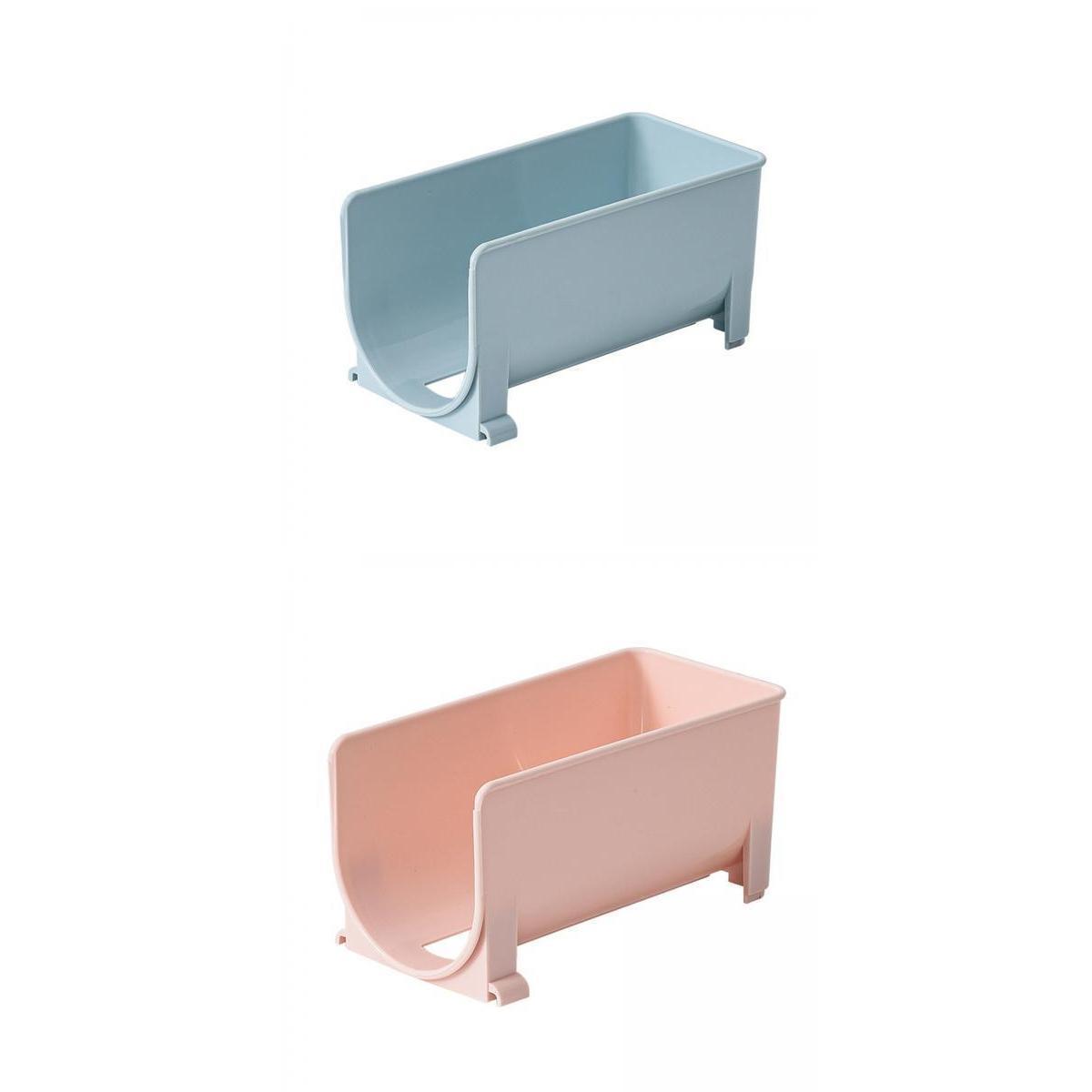2x Stackable Wine Rack Display for Refrigerator Counter Top Pink Blue