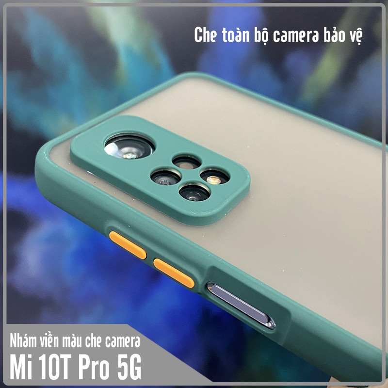 Ốp lưng cho Xiaomi Poco X3 NFC trong nhám viền màu che camera
