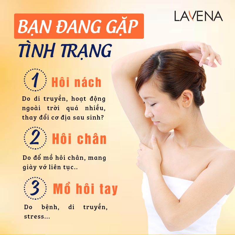 Combo 3 chai Xịt Hôi Nách, Tay, Chân Lavena Giảm Tiết Mồ Hôi &amp; Ngăn Mùi Hiệu Quả 30ml