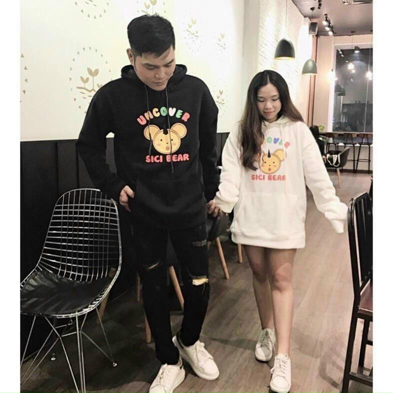 Áo Hoodie Nỉ Bông in UNCOVER MOKEY Form Rộng Unisex Nam Nữ Couple Ulzzang KUN