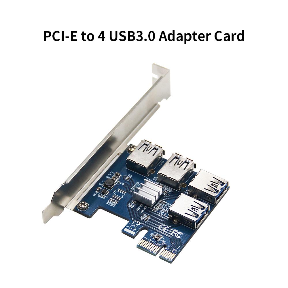 
Thẻ chuyển đổi PCI-E sang USB3.0 tốc độ cao với 4 cổng
